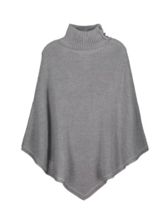Michael Kors Tops - Michael Michael Kors Turtleneck Shaker Stitch Poncho - Pearl Heather
